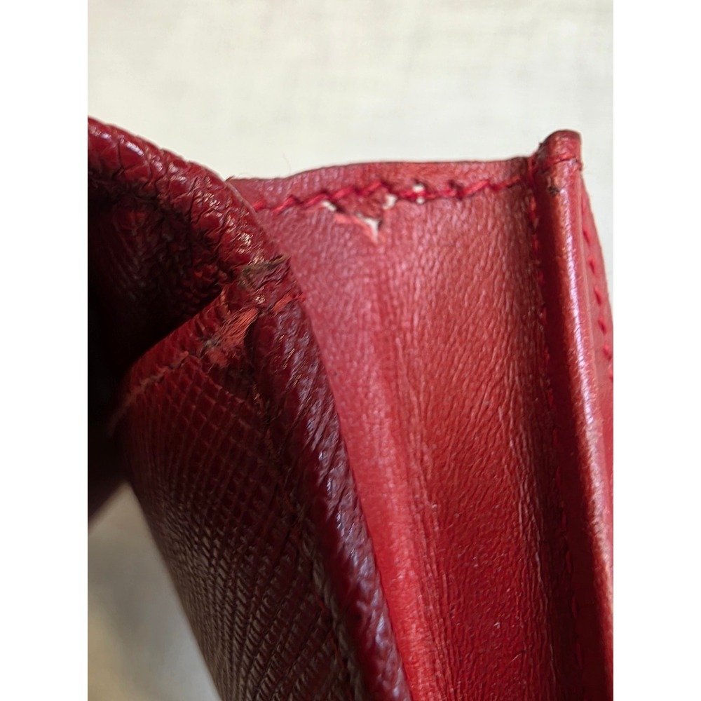 Rare Vintage Coach Gramercy Envelope Clutch Wallet 7098 Red Leather Italy 1998 - Picture 7 of 13